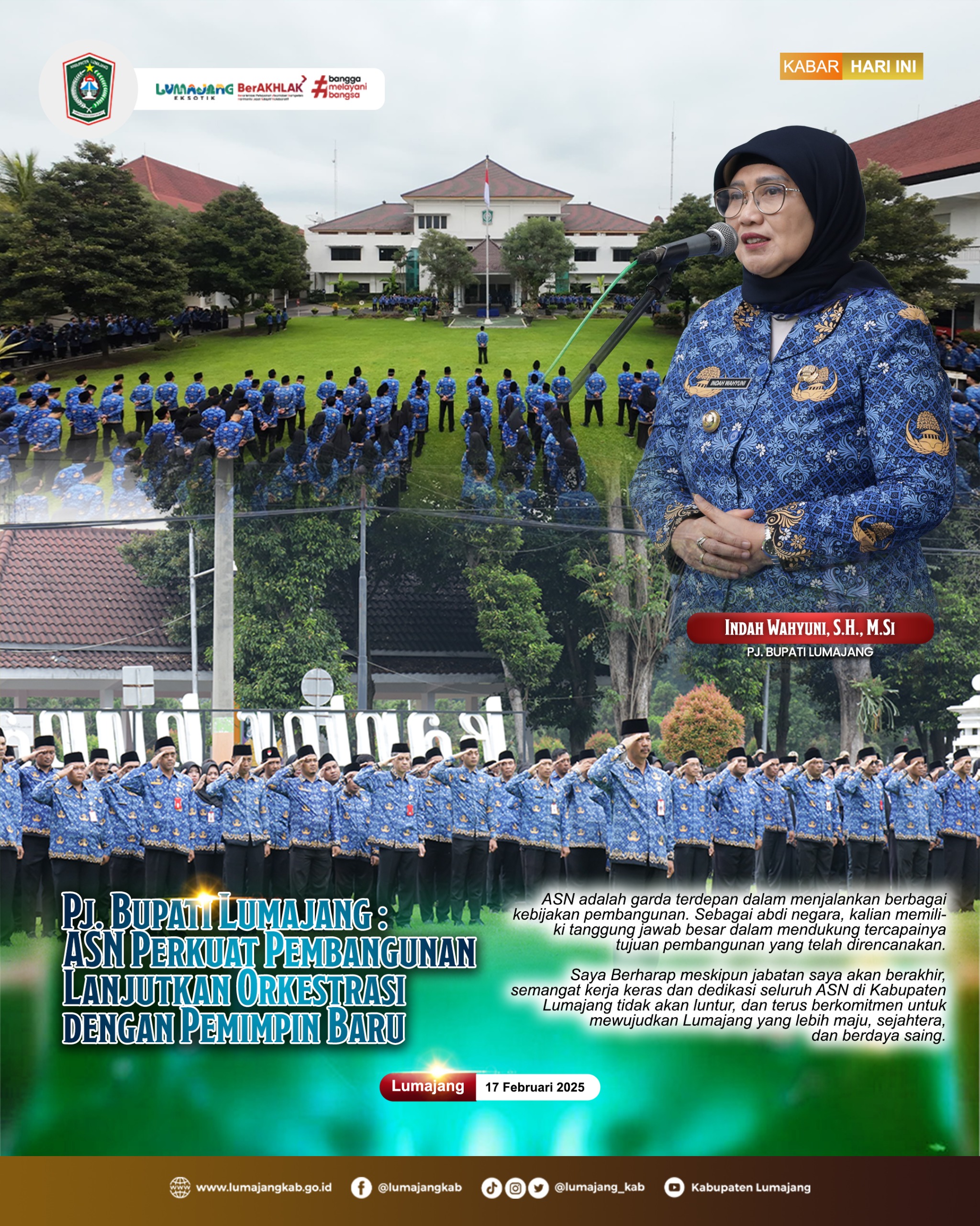 ASN PERKUAT PEMBANGUNAN LANJUTKAN ORKESTRASI DENGAN PEMIMPIN BARU