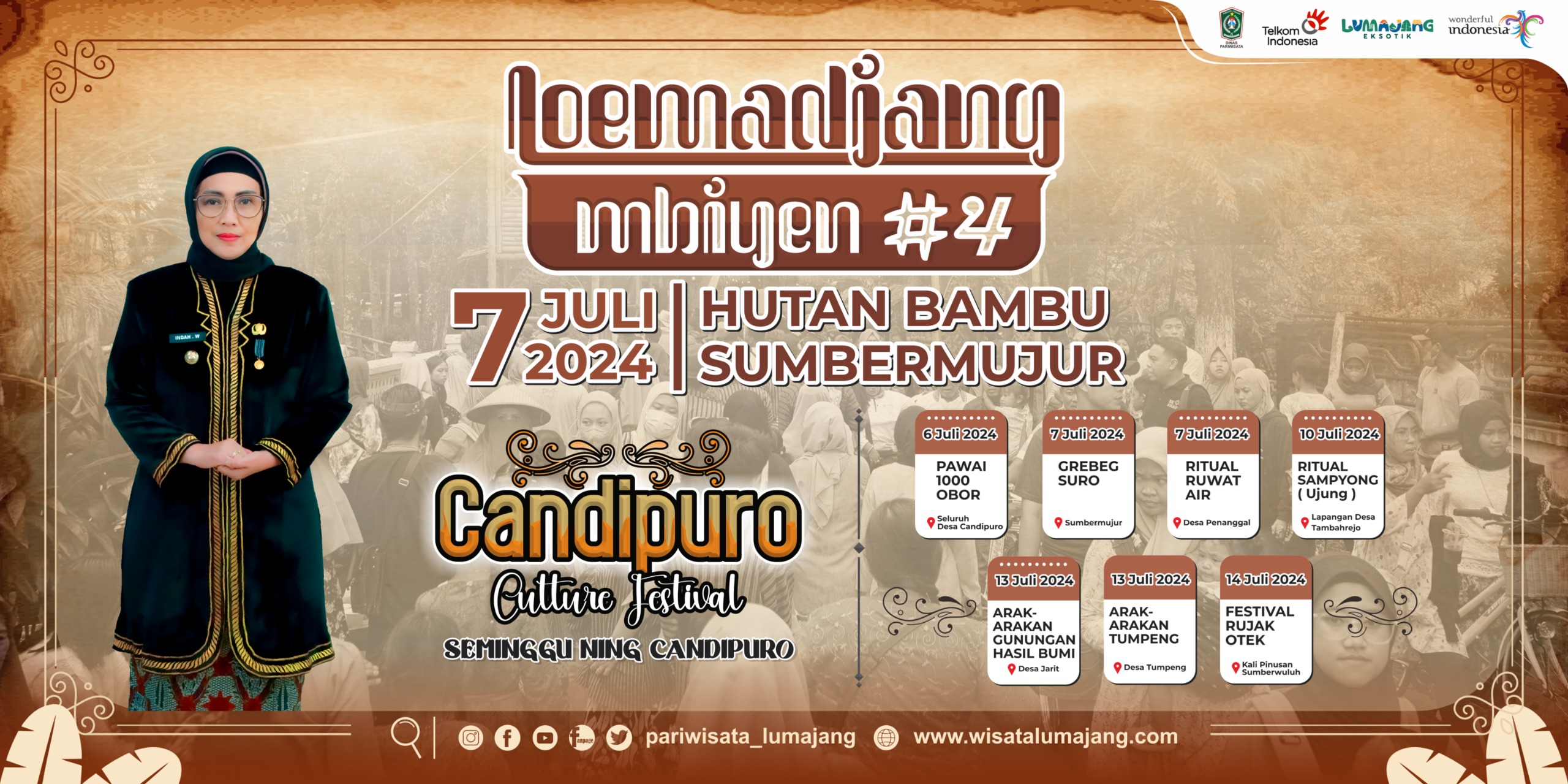 Event Loemadjang Mbiyen yang berkolaborasi dengan Candipuro Culture Festival (CCF) 