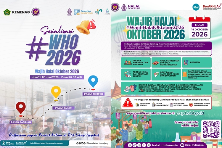 SOSIALISASI WHO 2026, KEMENAG LUMAJANG DORONG UMKM SEGERA MILIKI SERTIFIKAT HALAL
