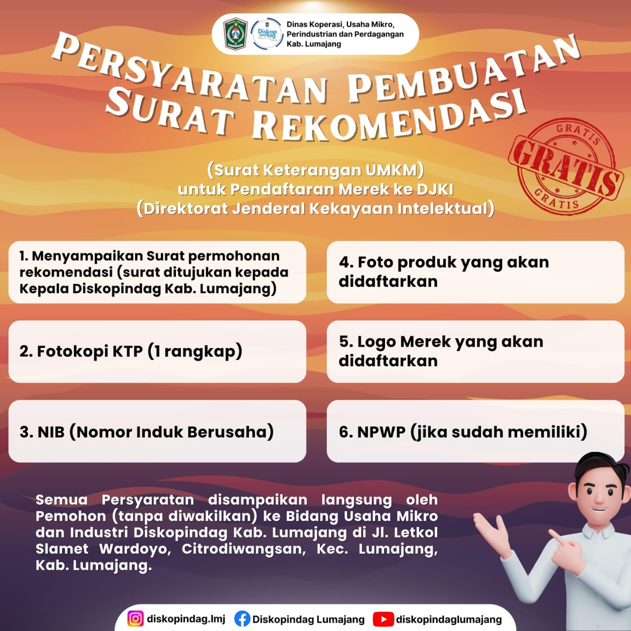 Persyaratan Pembuatan Surat Rekomendasi ( Surat Keterangan UMKM untuk Pendaftaran Merek ke DJKI)